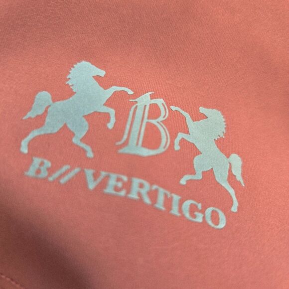 B Vertigo Women's Sz 12 Adara Cool Tech Training Shirt Mineral Red Coral SS NEW - Picture 6 of 12